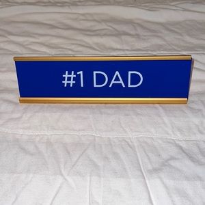 NWT “#1 Dad” Novelty Nameplate Desk Sign Plaque